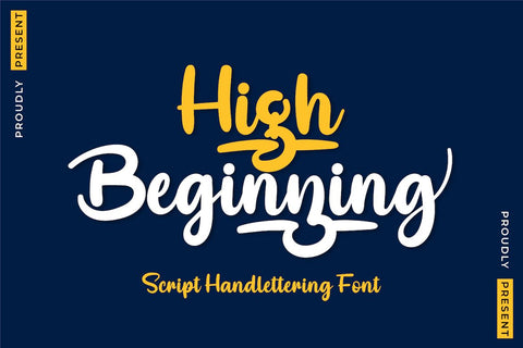 High Beginning Font twinletter 
