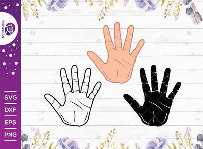 High Five SVG Cut File | Hand SVG | Fingers High Five SVG SVG Reinvent Art 