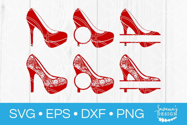 High Heel Monogram Bundle SVG SavanasDesign 