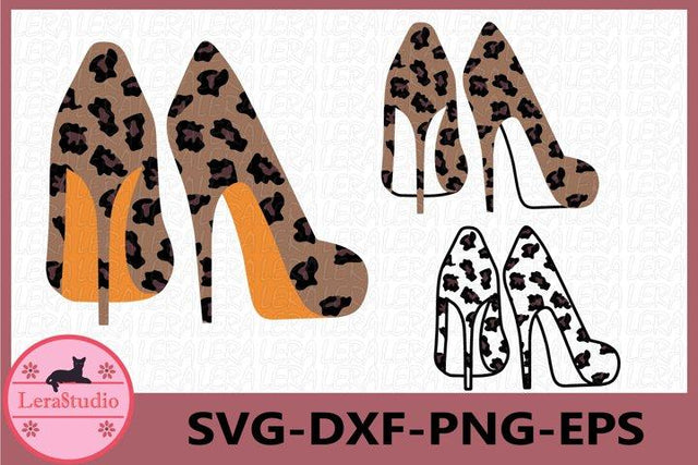 High heels leopard SVG SVG Lerastudio 