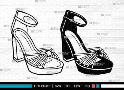 High Heels SVG, Womens Shoes Svg, Stiletto Heels Svg, Louboutin heels Svg, High Heels Svg SVG ETC Craft 