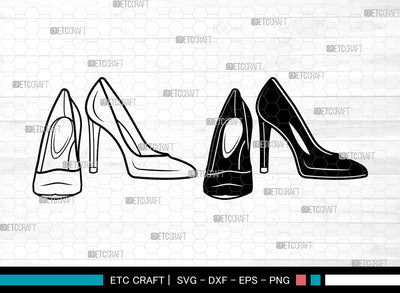 High Heels SVG, Womens Shoes Svg, Stiletto Heels Svg, Louboutin heels Svg, High Heels Svg SVG ETC Craft 
