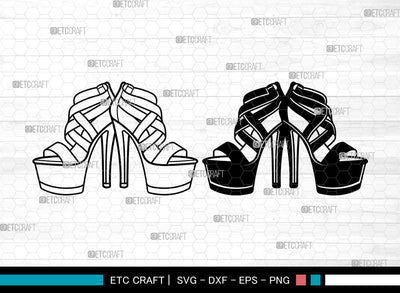High Heels SVG, Womens Shoes Svg, Stiletto Heels Svg, Louboutin heels Svg, High Heels Svg SVG ETC Craft 