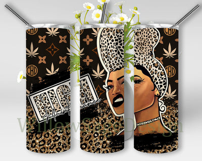 High Maintenance Design Png, Black Girl 20oz Skinny Tumbler, Leopard Tumbler Wrap, Monogram C B D Tumbler Png, Weed Sublimation Design, Digital Download Sublimation WillowSageDesign 