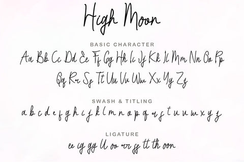 High Moon Font Prasetya Letter 