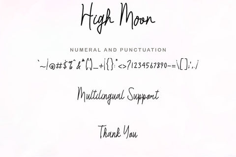 High Moon Font Prasetya Letter 