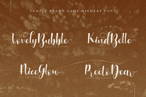 Higheat - Modern Calligraphy Font Font Ibey Design 
