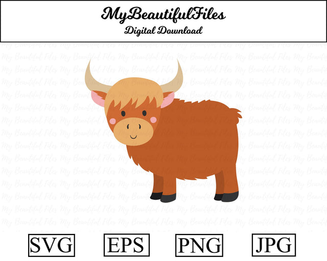highland cattle - animal SVG MyBeautifulFiles 