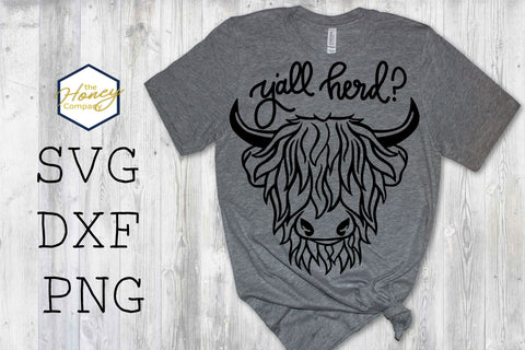 Highland Cow Funny SVG PNG DXF Bundle Herd That SVG The Honey Company 