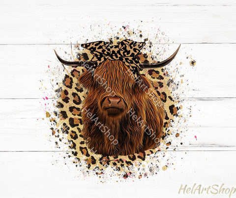 Highland Cow Png, Sublimation Png, Southern Png Sublimation _HelArtShop_ 