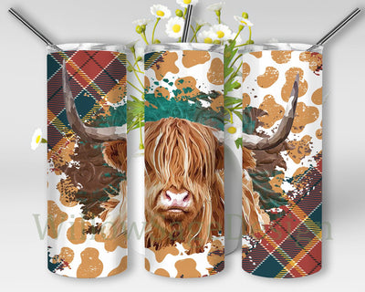 Highland Cow Sublimation Design, Highland Cow Tumbler Png, Western Tumbler Png, Western PNG File, Highland Cow, Tumbler Design Sublimation WillowSageDesign 