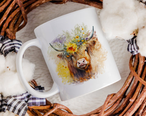 Highland Cow Sublimation Designs Bundle, 6 Designs, Highland PNG Files, Highland Cow With Sunflowers PNG, Highland Cow In Sunglasses PNG Sublimation HappyDesignStudio 