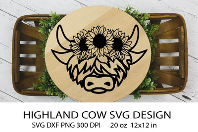 Highland Cow SVG. Farmhouse SVG Design. Farm House Sign. SVG Samaha Design 
