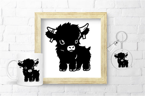 Highland Cow SVG File For Cricut Baby Cow SVG OrangeBrushStudio 
