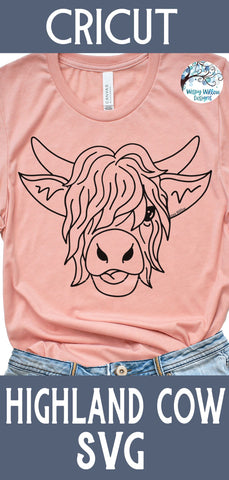 Highland Cow SVG SVG Wispy Willow Designs 