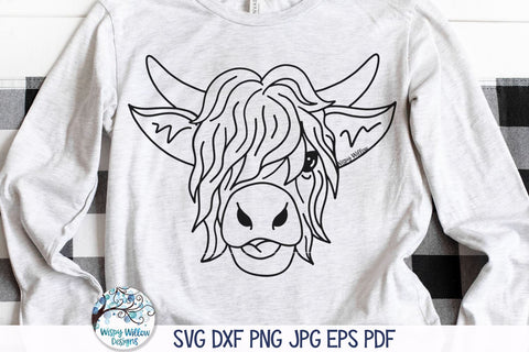 Highland Cow SVG SVG Wispy Willow Designs 