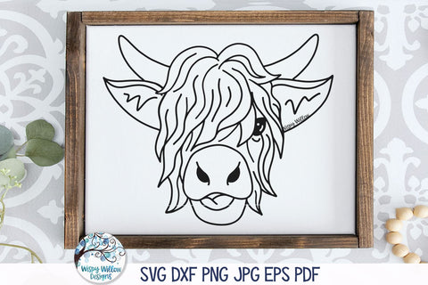 Highland Cow SVG SVG Wispy Willow Designs 