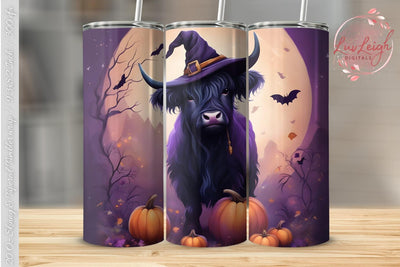 Highland cow tumbler wrap Sublimation Luvleigh Digitals 
