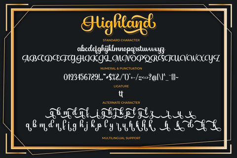 Highland Font love script 