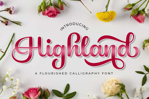 Highland Font love script 