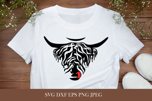 Highland Longhorn cow SVG DXF EPS PNG SVG LuckyTurtleArt 