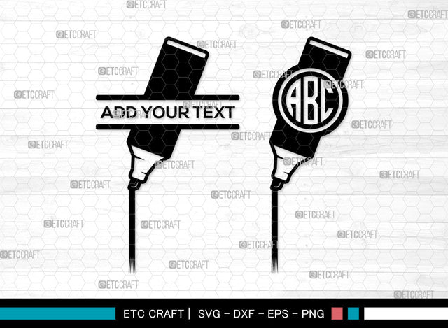 Highlighter Monogram SVG, Split Monogram SVG, Highlighter Pen Svg, Markers Svg, Marker Icon Svg, Marker Pen Svg, Highlighter SVG ETC Craft 
