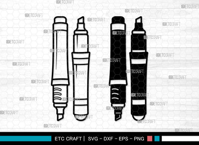 Highlighter SVG, Highlighter Pen Svg, Markers Svg, Marker Icon Svg, Marker Pen Svg, Highlighter SVG ETC Craft 
