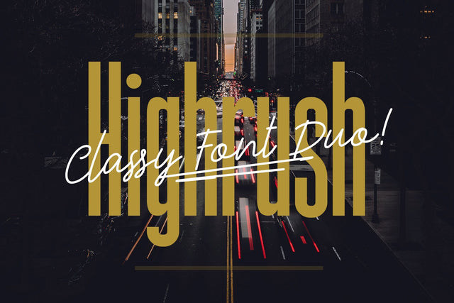 Highrush Font Duo Font Arterfak Project 