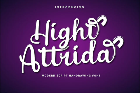 Hight Attrida Font twinletter 