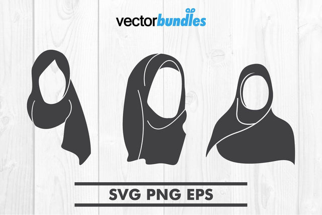 Hijab woman clip art svg SVG vectorbundles 