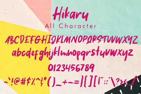 Hikaru - Brush Font Font Dm Letter Studio 