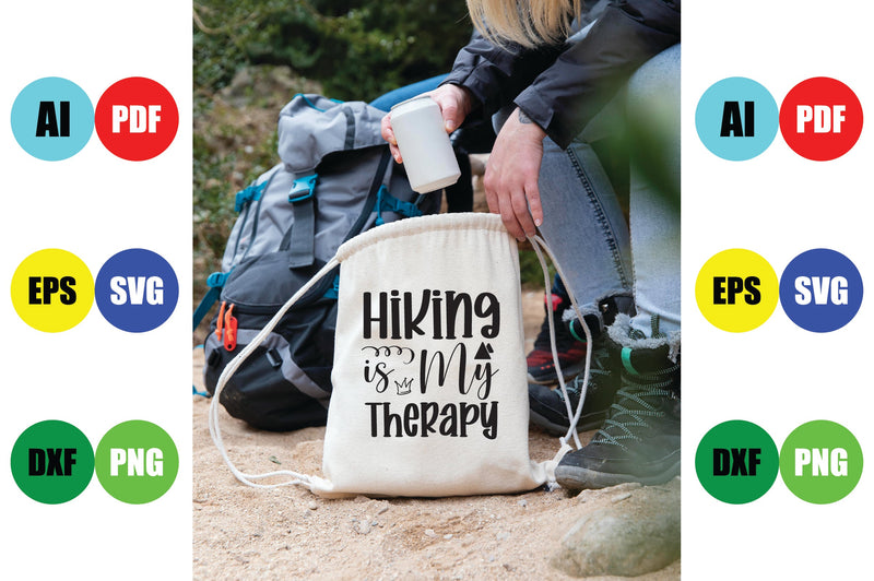 Hiking is My Therapy SVG CraftlabSvg29 