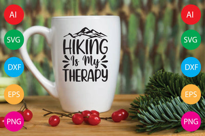 Hiking Is My Therapy SVG CraftlabSvg29 