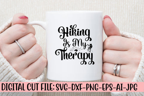 Hiking Is My Therapy SVG SVG Syaman 
