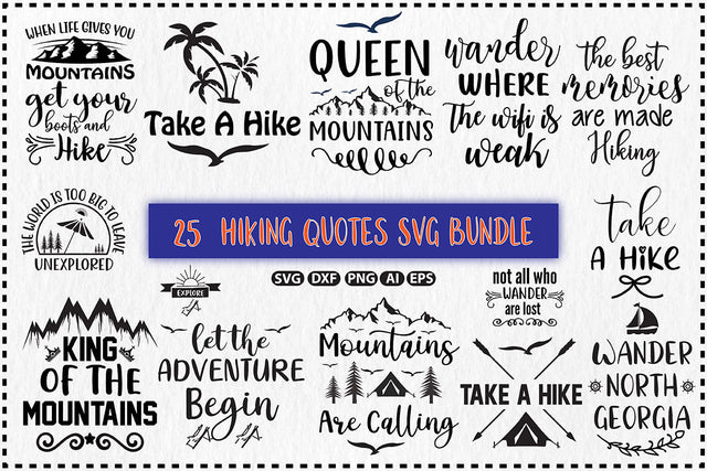 Hiking Quotes SVG Bundle SVG nirmal108roy 
