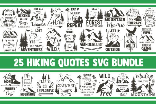 Hiking SVG Bundle, mountains svg, adventure svg, hike svg, camping svg, climbing svg, svg designs, svg quotes, svg files, forest svg, png SVG James 