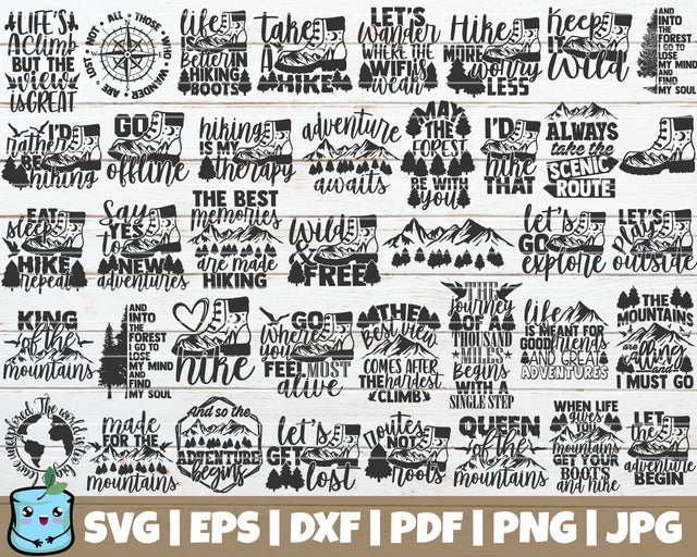 Hiking SVG Bundle | Nature Trip Cut Files SVG MintyMarshmallows 