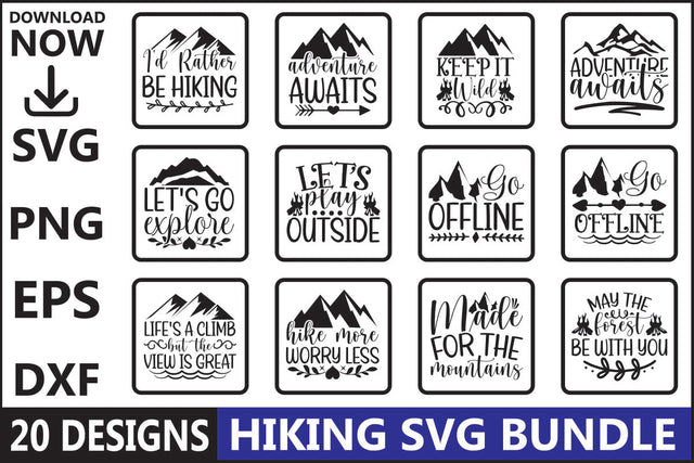Hiking SVG Bundle SVG Shahin alam 
