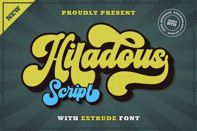 Hiladous - Bold and Retro Font Font ahweproject 