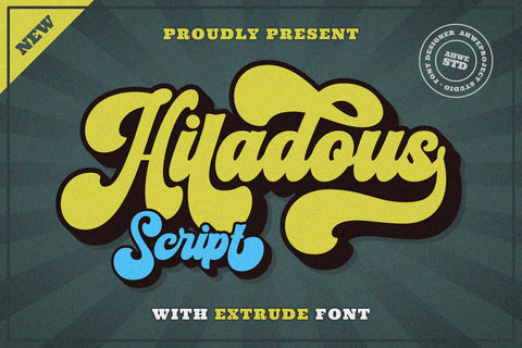 Hiladous - Bold and Retro Font Font ahweproject 