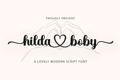 Hilda Boby Script Font muhammadzeky 