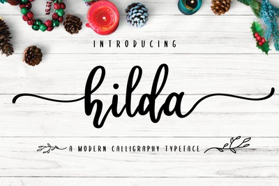 hilda script Font Anastasia 