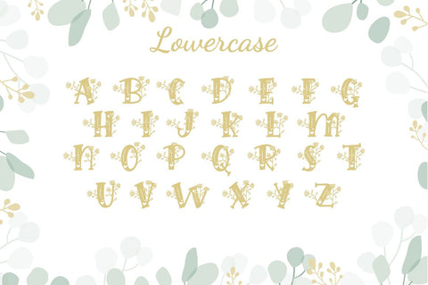 Hilens Flower Monogram Font Attype studio 