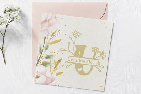 Hilens Flower Monogram Font Attype studio 