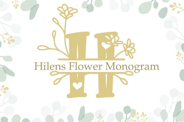 Hilens Flower Monogram Font Attype studio 