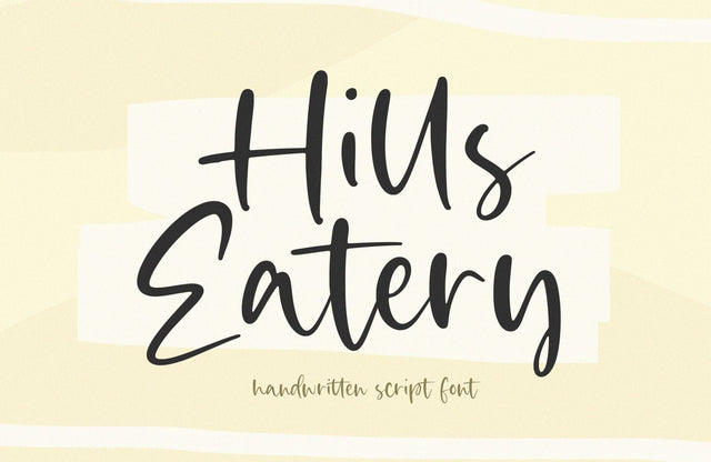 Hills Eatery Font Timur type 