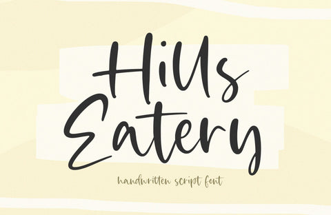 Hills Eatery Font Timur type 