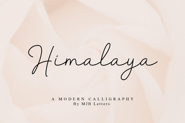 Himalaya Modern Calligraphy Font MJB Letters Studio 