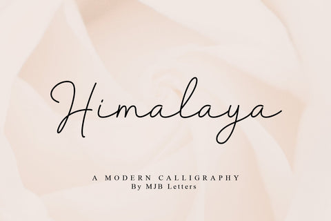 Himalaya Modern Calligraphy Font MJB Letters Studio 