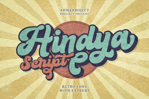 Hindya - Retro Bold Handwritten Font Font ahweproject 